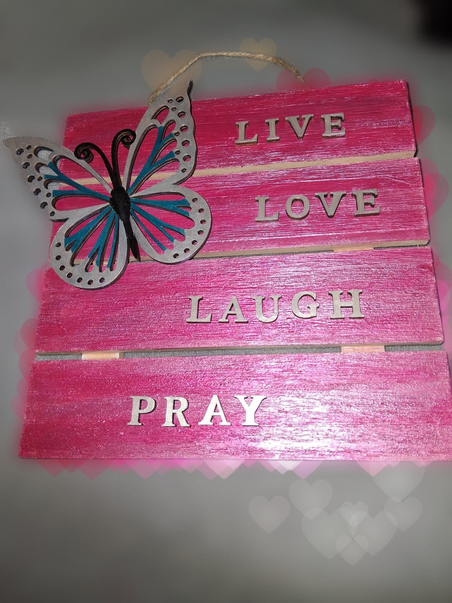 "Live laugh love pray " pink - Zo-Cals signs&nacksZo-Cals signs&nacksSample Product